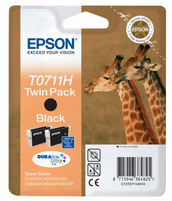 Epson T0711 Black Ink Cartridge - C13T07114H10