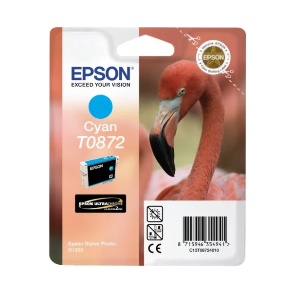 Epson T0872 Cyan Ink Cartridge - C13T08724010