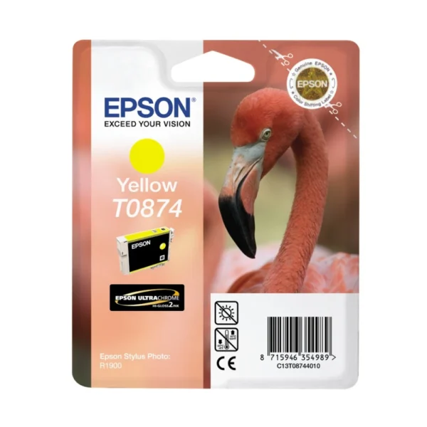 Epson T0874 Yellow Ink Cartridge - C13T08744010
