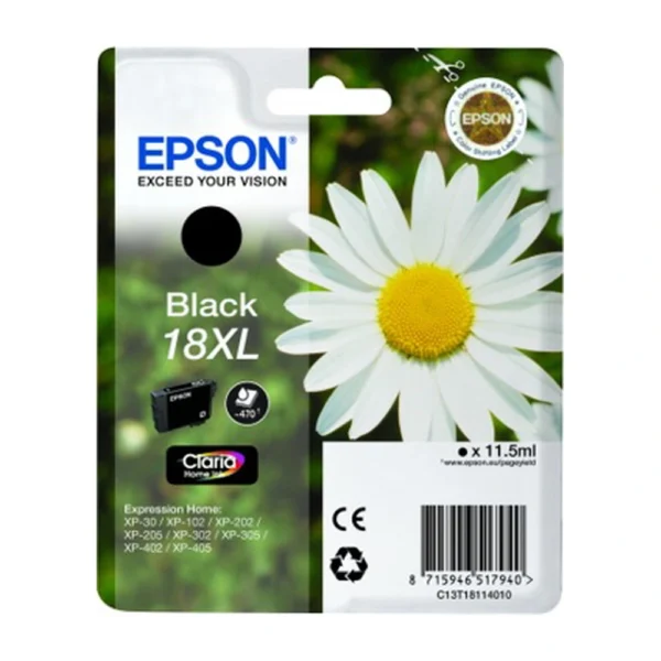 Epson 18XL Black Ink Cartridge - C13T18114010