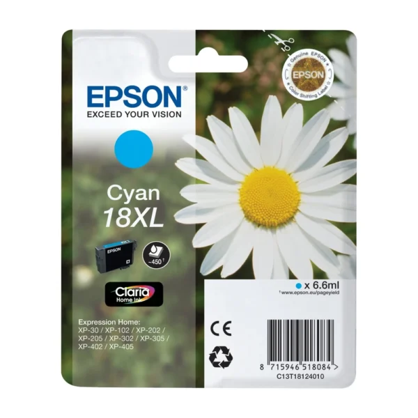 Epson 18XL Cyan Ink Cartridge - C13T18124010