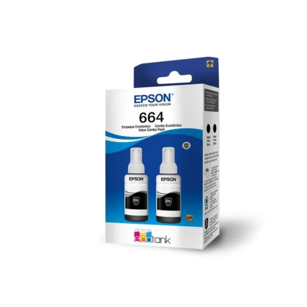 Epson T6641 Black Ink Cartridge - C13T664120-2P