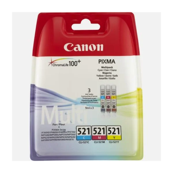 Canon CLI-521 Tri-Pack - 2934B010