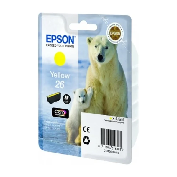 Epson 26 Yellow Ink Cartridge - C13T26144010