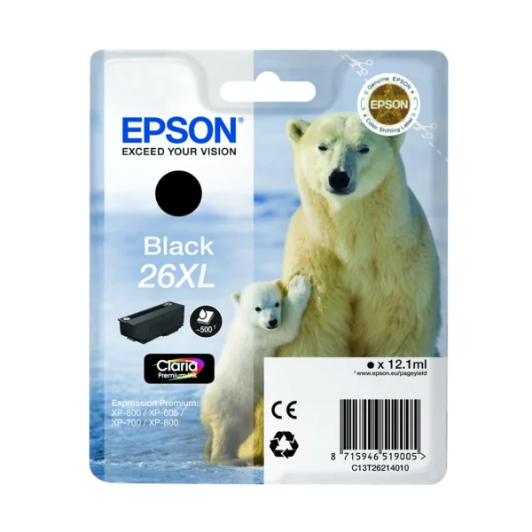 Epson T2621 Black Ink Cartridge - C13T26214010