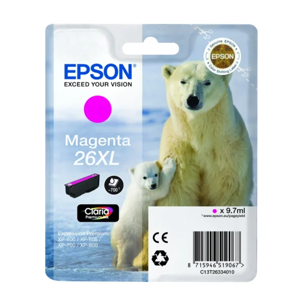 Epson T2633 Magenta Ink Cartridge - C13T26334010