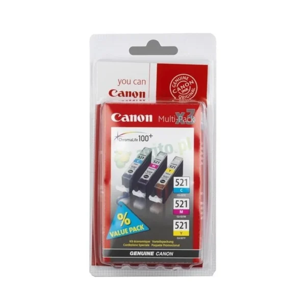 Canon CLI-521 Tri-Pack - 2934B007