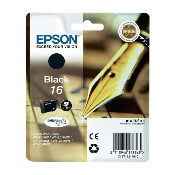 Epson 16 Black Ink Cartridge - C13T16214010