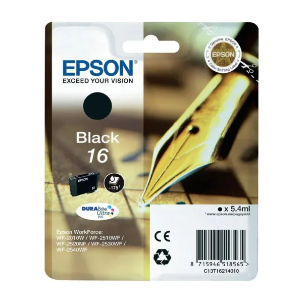 Epson T1621 Black Ink Cartridge - C13T16214020
