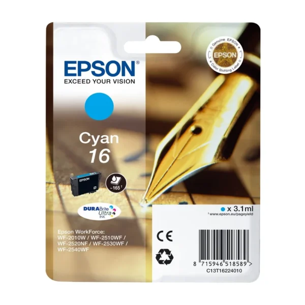 Epson 16 Cyan Ink Cartridge - C13T16224010