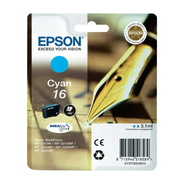 Epson T1622 Cyan Ink Cartridge - C13T16224020