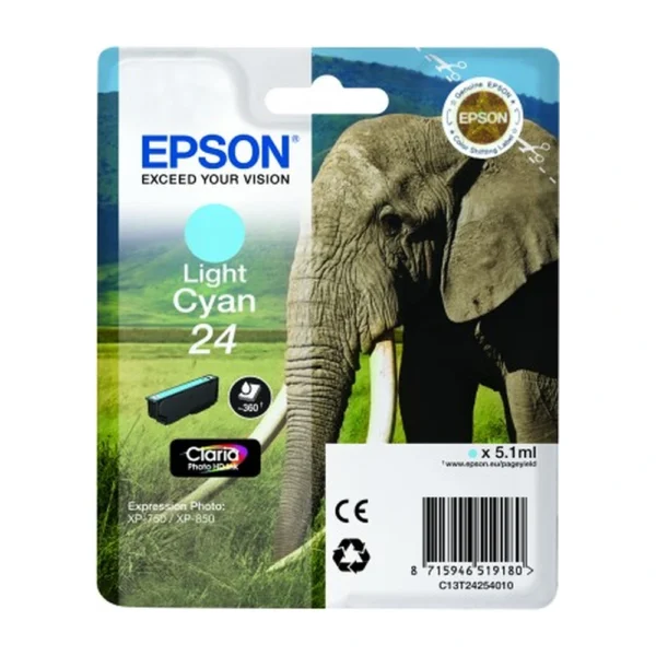 Epson 24 Light Cyan Ink Cartridge - C13T24254010