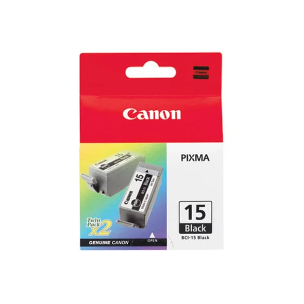 Canon BCI-15 Black Twin Pack - 8190A017