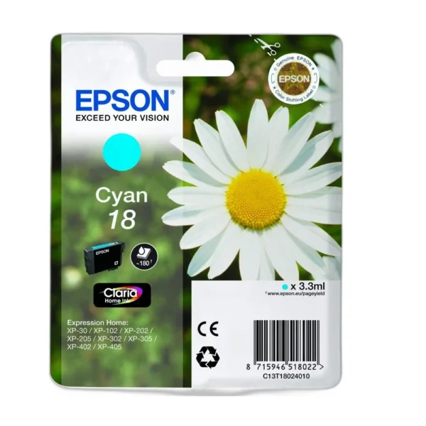 Epson T1802 Cyan Ink Cartridge