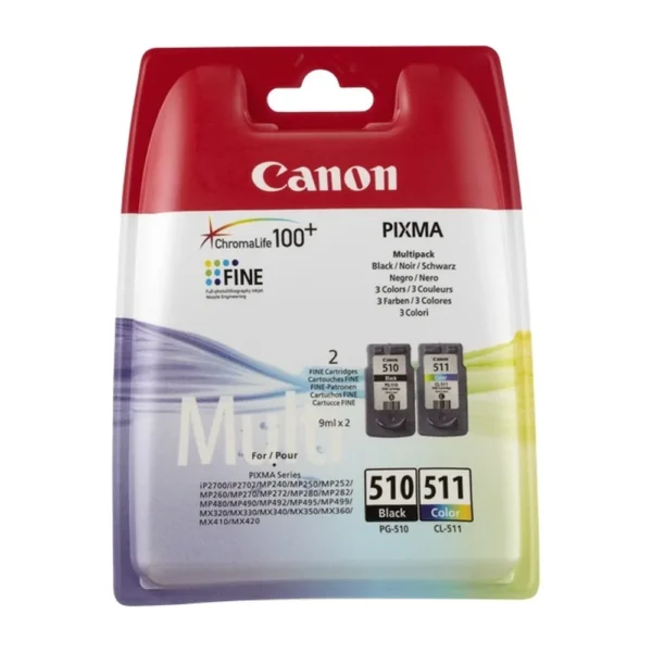 Canon PG-510 + CL-511 Ink Cartridge Multipack - 2970B011