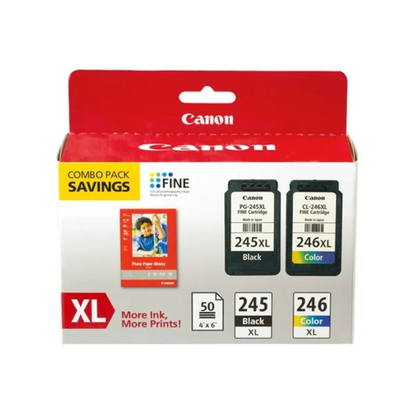 Canon PG-245XL + CL-246XL Ink Cartridge + Photo Paper Value Pack - 8278B005
