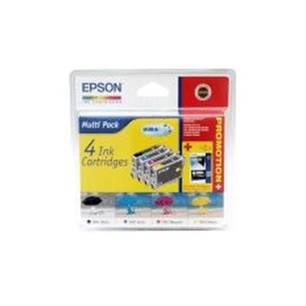 Epson T0441 Black and Colour Ink Cartridge Multipack - C13T044140BA
