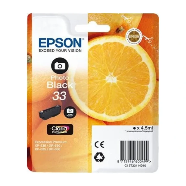 Epson T3341 Photo Black Ink Cartridge - C13T33414020