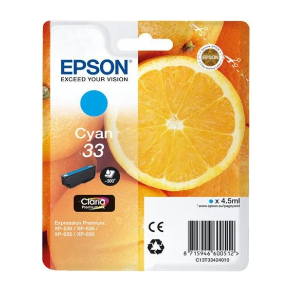 Epson T3342 Cyan Ink Cartridge - C13T33424020