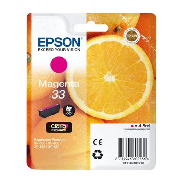 Epson T3343 Magenta Ink Cartridge - C13T33434020