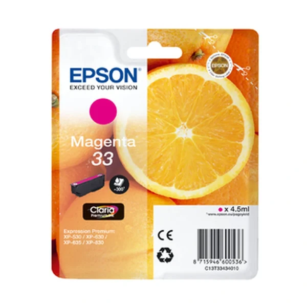 Epson T3343 Magenta Ink Cartridge - C13T33434010