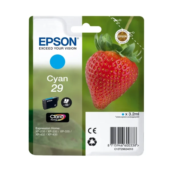 Epson T2982 Cyan Ink Cartridge - C13T29824020
