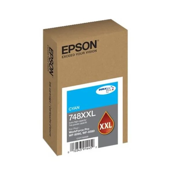 Epson T748XXL220 Cyan High Capacity Ink Cartridge - C13T748XXL220