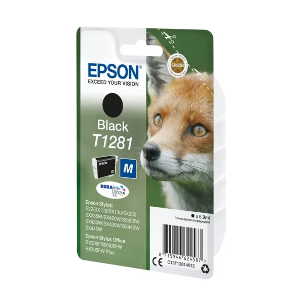 Epson T1281 Black Ink Cartridge - C13T12814012