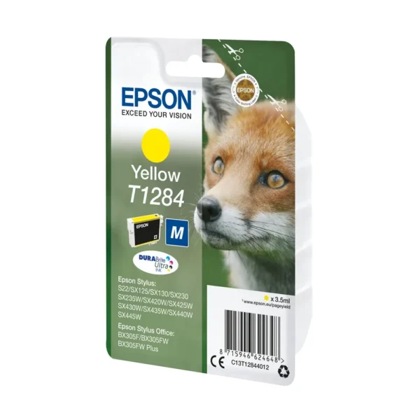 Epson T1284 Yellow Ink Cartridge - C13T12844022