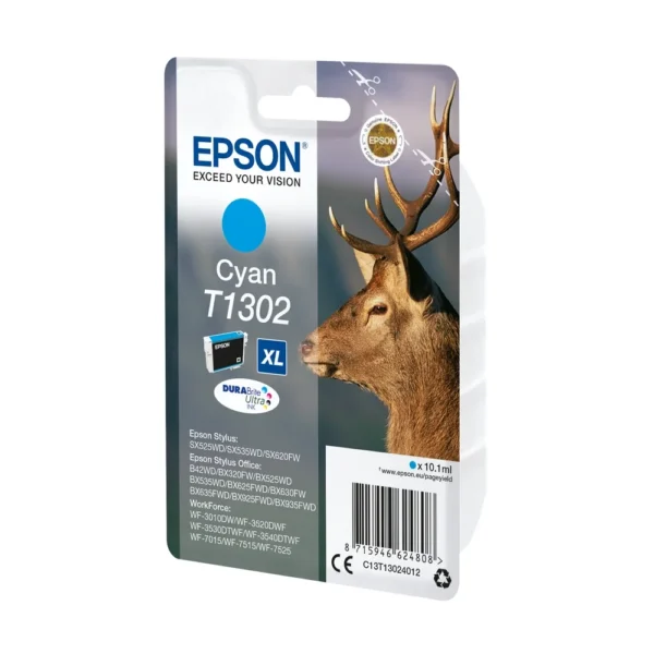 Epson T1302 Cyan Ink Cartridge - C13T13024022