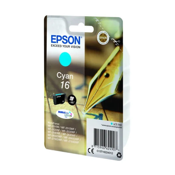 Epson T1622 Cyan Ink Cartridge - C13T16224022