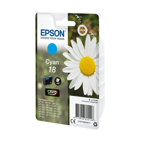 Epson Daisy-18 Cyan Ink Cartridge - C13T18024022