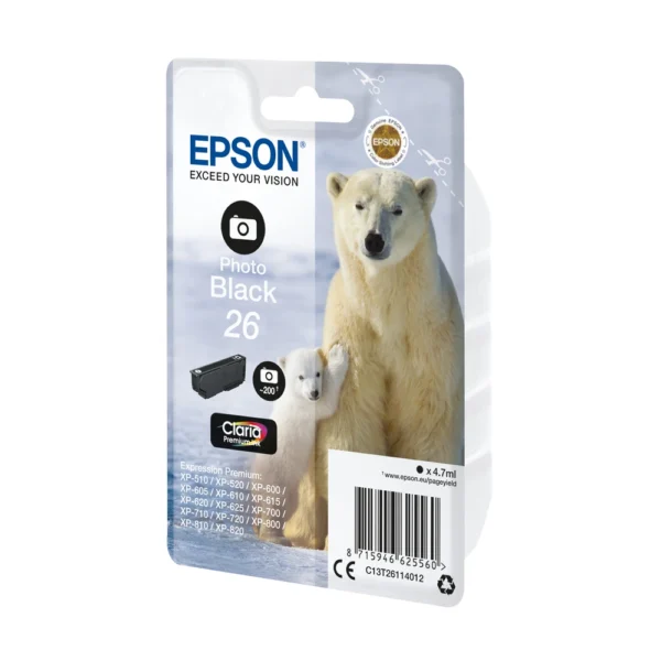 Epson T2611 Photo Black Ink Cartridge - C13T26114022