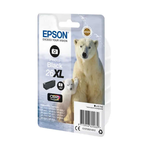 Epson T2631 XL Photo Black Ink Cartridge - C13T26314022