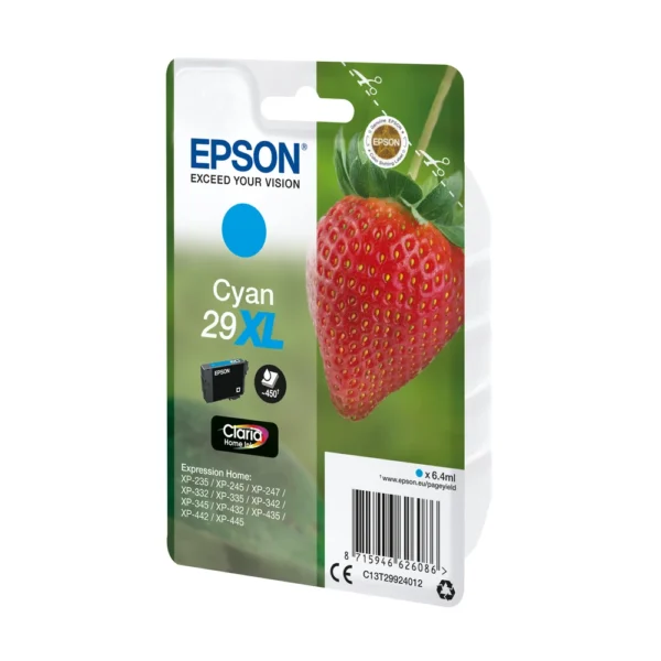 Epson T2992 Cyan High Capacity Ink Cartridge - C13T29924022