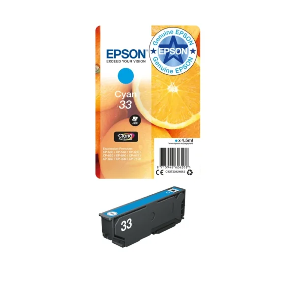 Epson T3342 Cyan Ink Cartridge - C13T33424012