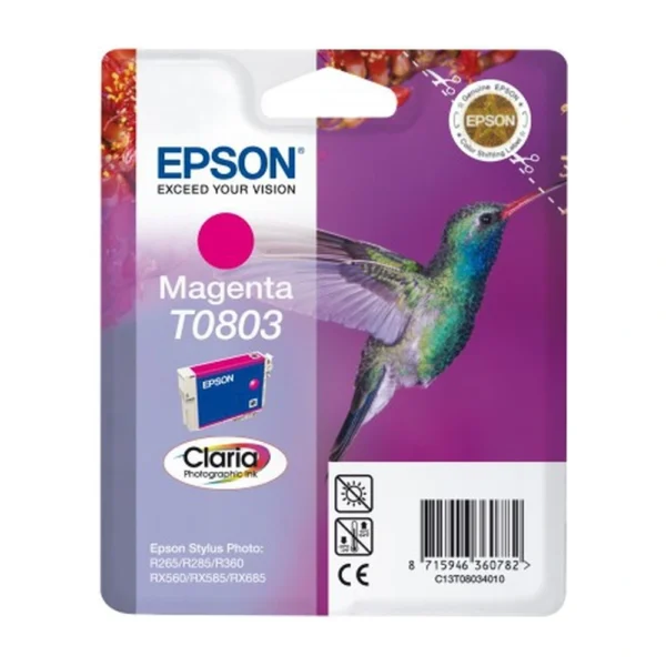 Epson T0803 Magenta Ink Cartridge - C13T08034