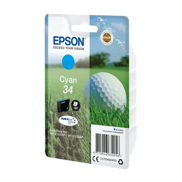 Epson 34 Cyan Ink Cartridge - C13T34624010