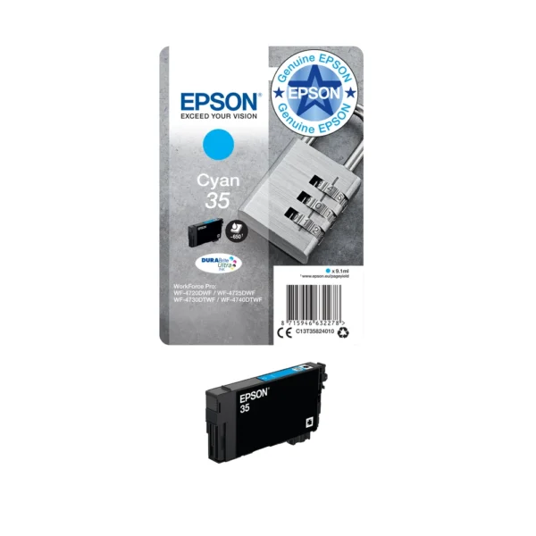 Epson 35 Cyan Ink Cartridge - C13T35824010