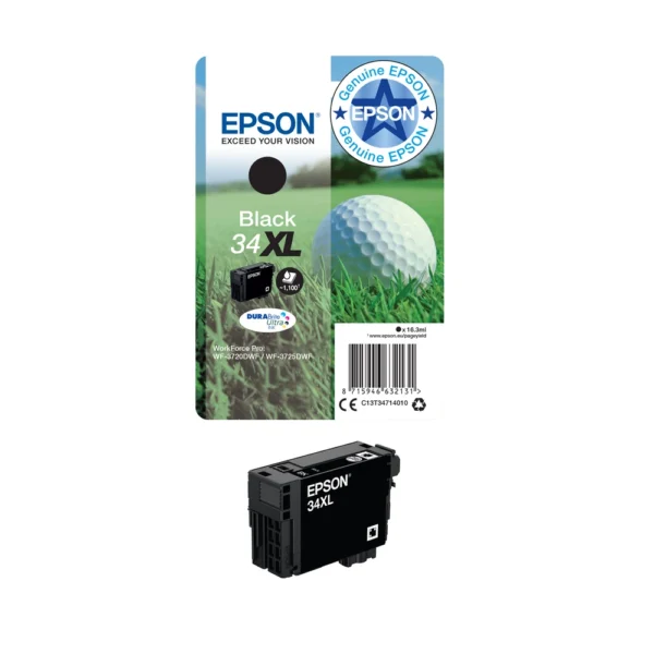 Epson T3471 Black High Capacity Ink Cartridge - C13T34714020