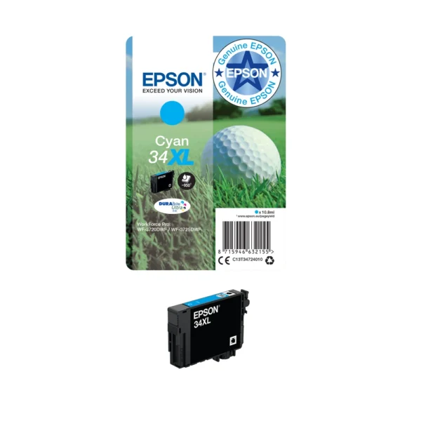 Epson T3472 Cyan High Capacity Ink Cartridge - C13T34724020