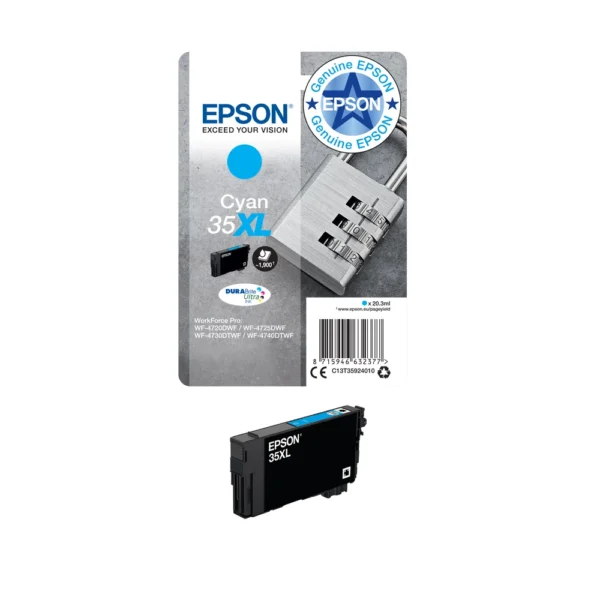 Epson T3592 Cyan High Capacity Ink Cartridge - C13T35924020