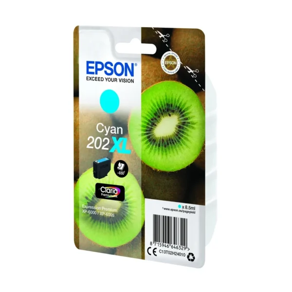 Epson T02H2 Cyan High Capacity Ink Cartridge - C13T02H24010