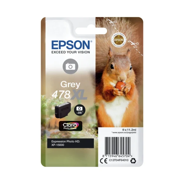 Epson T04F6 Grey High Capacity Ink Cartridge - C13T04F64020