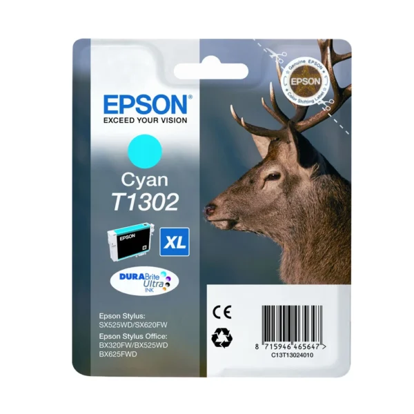 Epson T1302 Cyan Ink Cartridge - C13T13024010