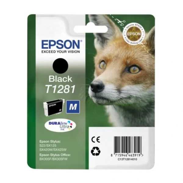 Epson T1281 Black Ink Cartridge - C13T12814010