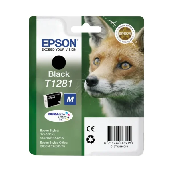 Epson T1281 Black Ink Cartridge - C13T12814020