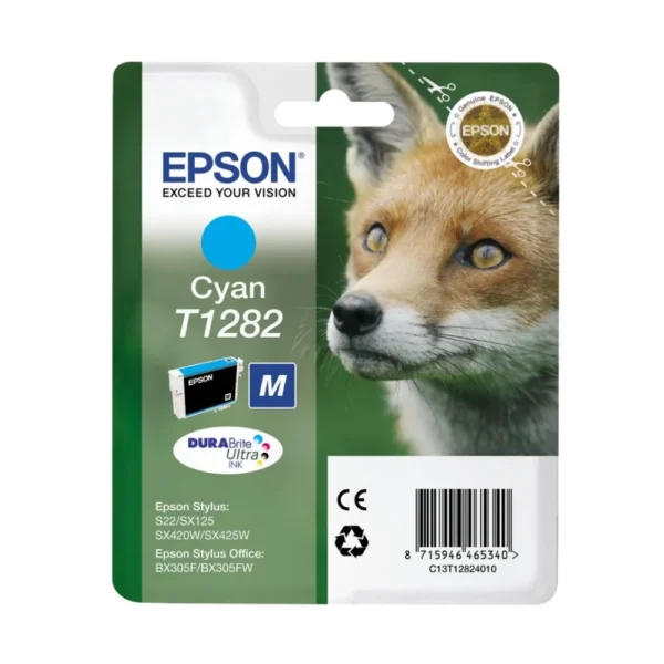 Epson T1282 Cyan Ink Cartridge - C13T12824020