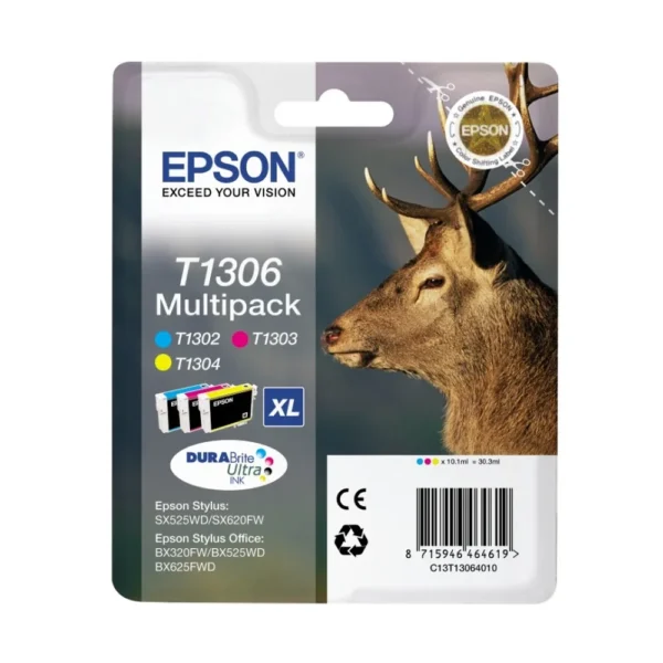 Epson T1306 Ink Cartridge Multipack - C13T13064020