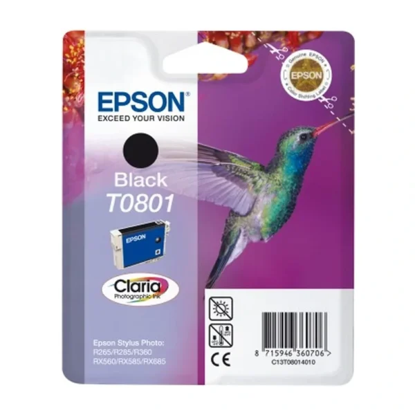 Epson T0801 Black Ink Cartridge - C13T080140